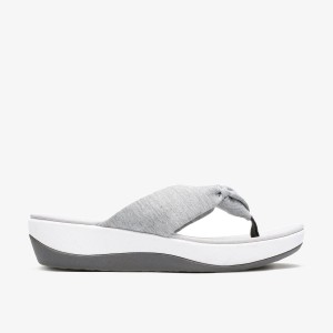 Clarks Arla Glison Grey Fabric Sandaler Dame Grå | VDZLX-8316