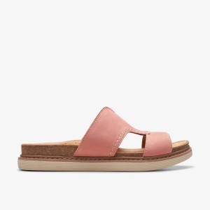 Clarks Arwell Walk Peach Nubuck Sandaler Dame Koral | CPZIA-9320