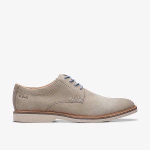 Clarks Atticus LT Lace Grey Nubuck Pæne Sko Herre Grå | CSYFN-9630