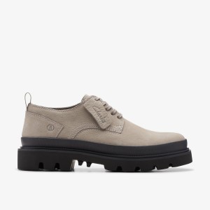 Clarks Badell Lace Grey Nubuck Pæne Sko Herre Grå | HCTUM-6435