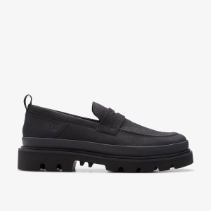 Clarks Badell Step Black Nubuck Pæne Sko Herre Sort | XPIZN-7851