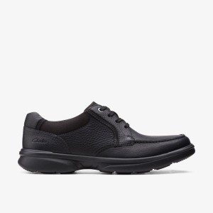 Clarks Bradley Vibe Black Tumbled Leather Pæne Sko Herre Sort | IQLYO-1247