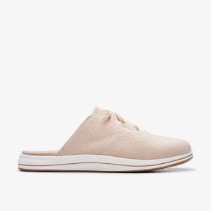 Clarks Breeze Clara Light Sand Slip Ons Dame Lysebrune | SHAEG-4159