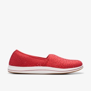 Clarks Breeze Emily Cherry Slip Ons Dame Lyserød | AUMNC-5612