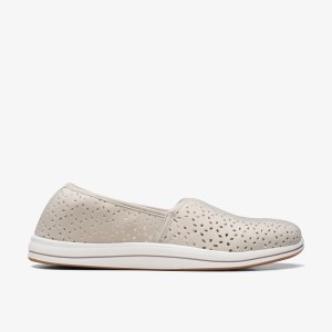 Clarks Breeze Emily Light Taupe Slip Ons Dame Lysegrå Brune | PCSIX-6973