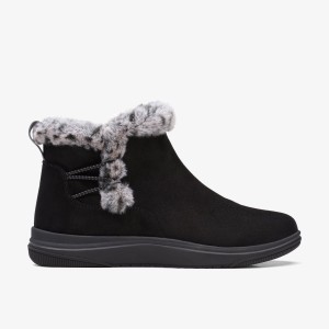 Clarks Breeze Fur Black Støvler Dame Sort | UDAJN-2451