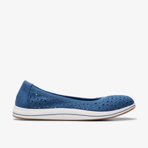 Clarks Breeze Roam Blue Slip Ons Dame Blå | FONKJ-7304