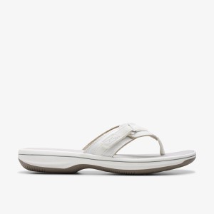 Clarks Breeze Sea White Synthetic Sandaler Dame Hvide | NMVHW-9576