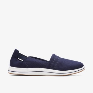 Clarks Breeze Step II Dark Navy Slip Ons Dame Mørkeblå | UDXRP-4580