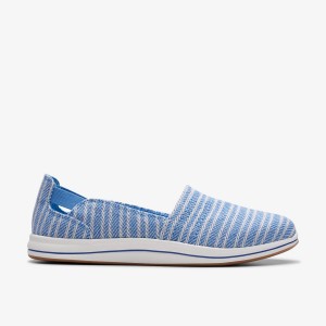 Clarks Breeze Step II Denim Slip Ons Dame Blå | ETPZS-0761