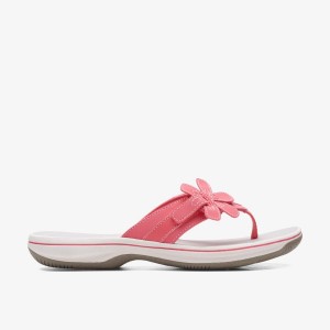 Clarks Brinkley Flora Bright Coral Sandaler Dame Lysekoral | MRIDX-5894