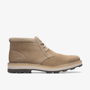 Clarks Corston DB Waterproof Sand Warmlined Støvler Herre Brune | UTSZM-6580