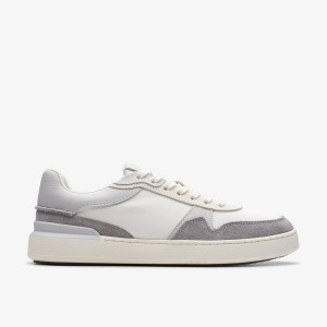 Clarks Court Lite Race Light Grey Combination Sneakers Herre Lysegrå | WMGNA-1524