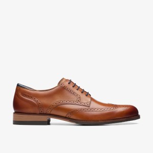 Clarks Craft Arlo Limit Tan Leather Pæne Sko Herre Brune | KYTQD-0498