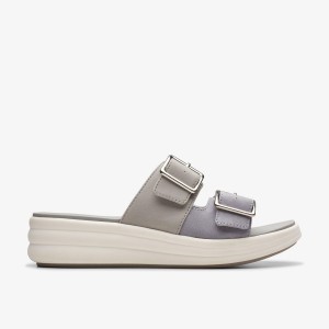 Clarks Drift Buckle Lilac Combination Sandaler Dame Lilla | LOPHM-2593