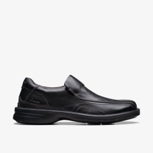 Clarks Gessler Step Black Leather Pæne Sko Herre Sort | MNZJG-5294