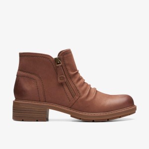 Clarks Hearth Dove Tan Nubuck Støvler Dame Brune | YKTRA-4260