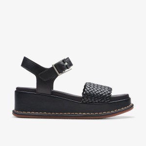 Clarks Kimmei Bay Black Kilehæl Sko Dame Sort | WILKF-8539