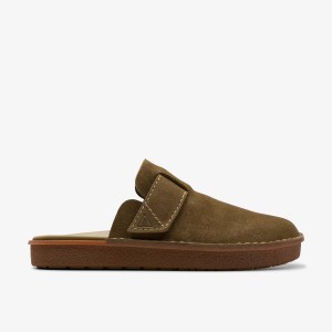 Clarks Litton Mule Oakwood Suede Sandaler Herre Oakwood | FXCBS-4725