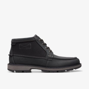 Clarks Maplewalk Moc Black Combination Støvler Herre Sort | CZDSA-0413