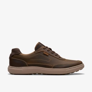 Clarks Mapstone Trail Beeswax Leather Sneakers Herre Beeswax | EBLIS-4036