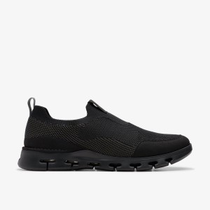 Clarks Nature X Ease Black Combination Sneakers Herre Sort | ZGHUP-6950