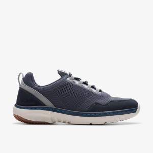 Clarks Pro Knit Navy Combination Sneakers Herre Mørkeblå | KNUVJ-4381