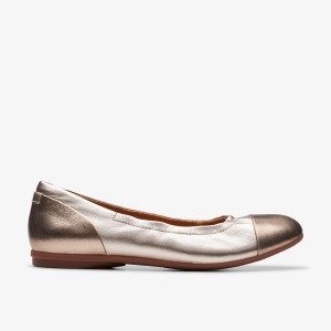 Clarks Rena Jazz Metallic Multicolour Slip Ons Dame Metal | WCSLZ-0567