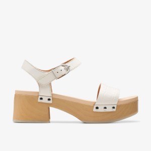 Clarks Sivanne Bay Ivory Interest Sandaler Dame Hvide | WISGM-5832