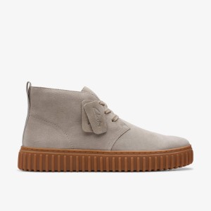 Clarks Torhill Desert Boot Light Grey Suede Støvler Herre Lysegrå | ECLSU-2683