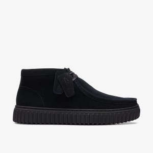 Clarks Torhill Hi Black Suede Støvler Dame Sort | KHIJX-7193