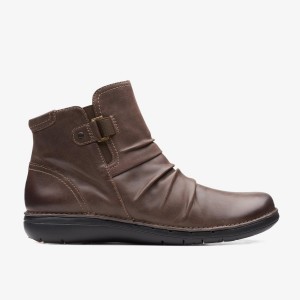 Clarks Un Loop Top Dark Brown Støvler Dame Mørkebrune | RBWQN-0569