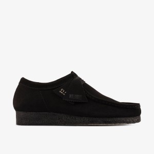 Clarks Wallabee Black Suede Wallabees Herre undefined | EXWBO-1059