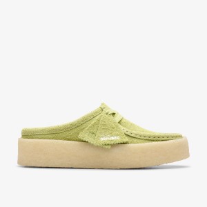 Clarks Wallabee Cup Lo Lime Hairy Suede Træsko Dame Lysegrøn | FSRIB-1492