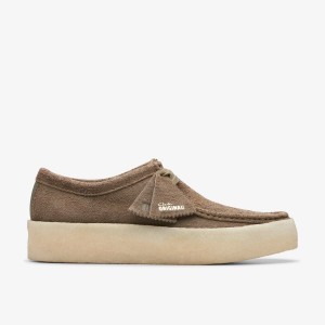 Clarks Wallabee Cup Pale Khaki Suede Wallabees Herre Khaki | HVSFE-3964