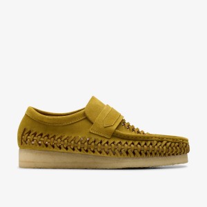 Clarks Wallabee Loafer Weave Olive Suede Wallabees Herre Olivengrøn | IFLEN-2809