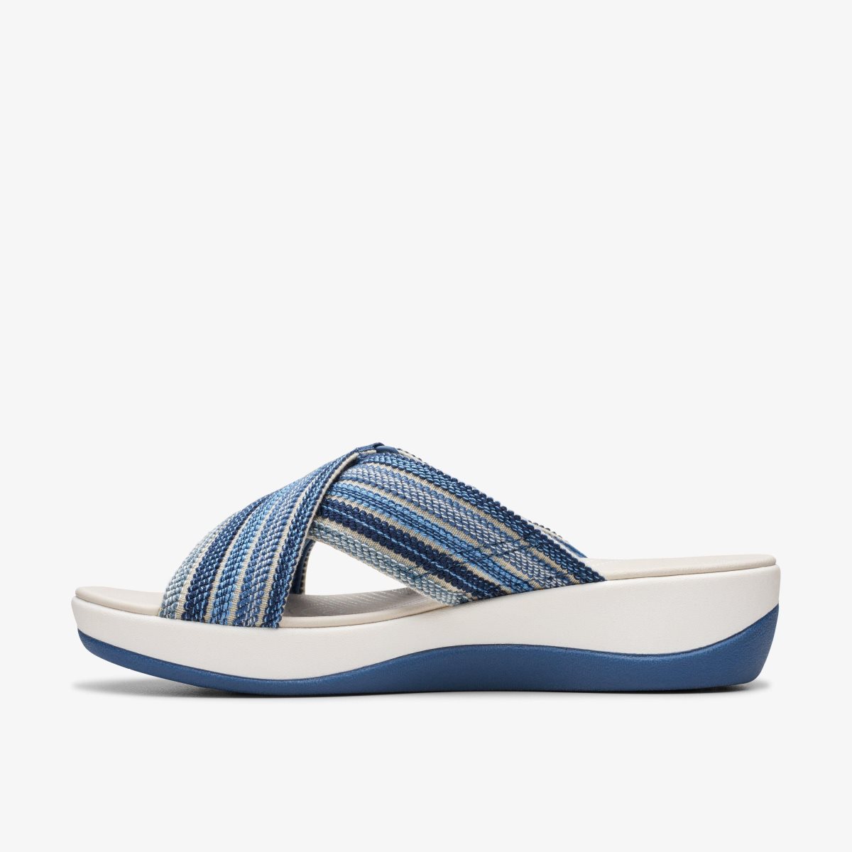 Clarks Arla Wave Blue Combination Kilehæl Sko Dame Blå | EUCGJ-3597