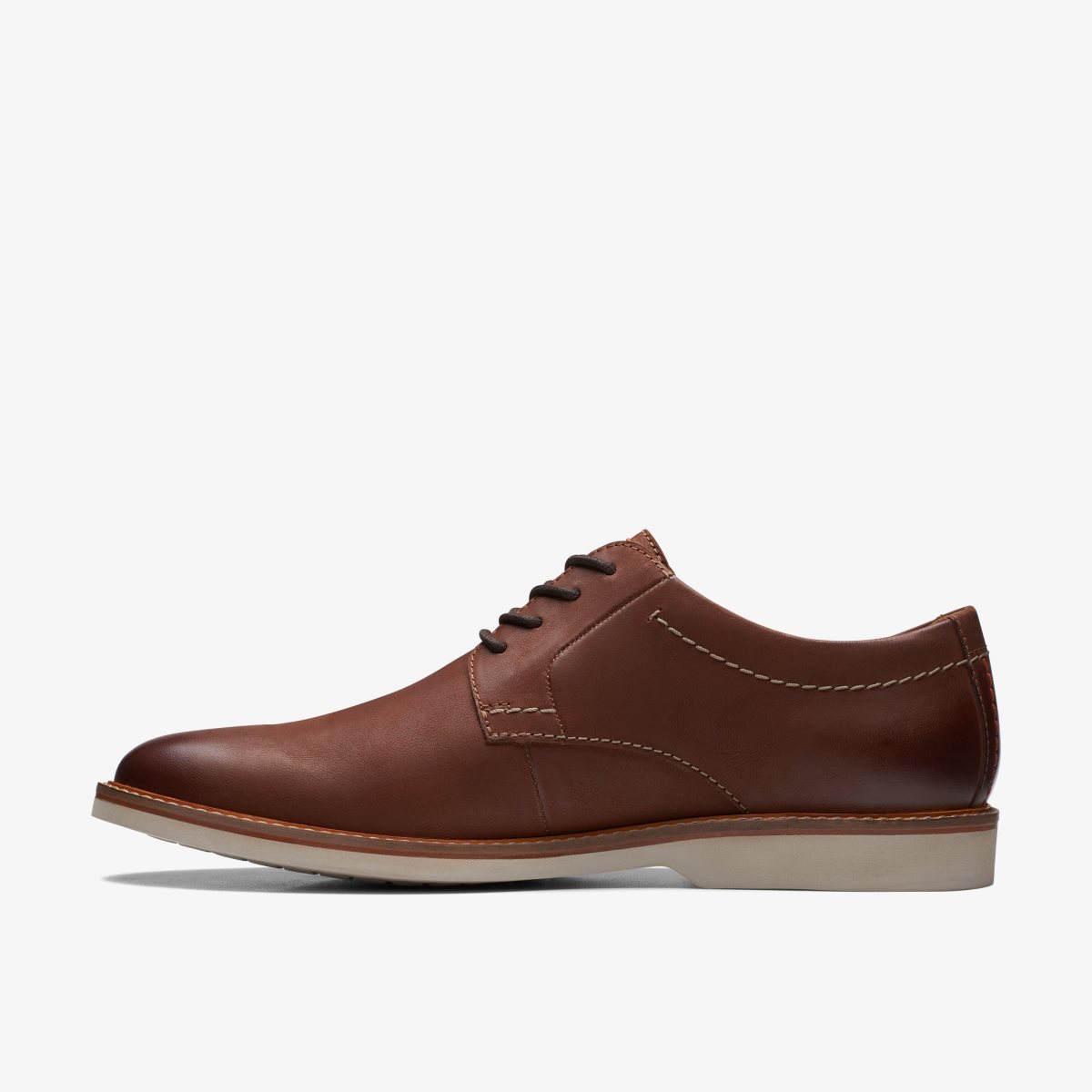 Clarks Atticus LT Lace Dark Tan Leather Pæne Sko Herre Mørkebrune | AJWDM-9265