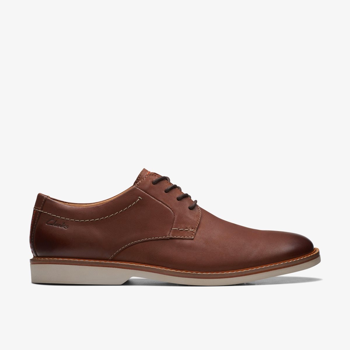 Clarks Atticus LT Lace Dark Tan Leather Pæne Sko Herre Mørkebrune | AJWDM-9265