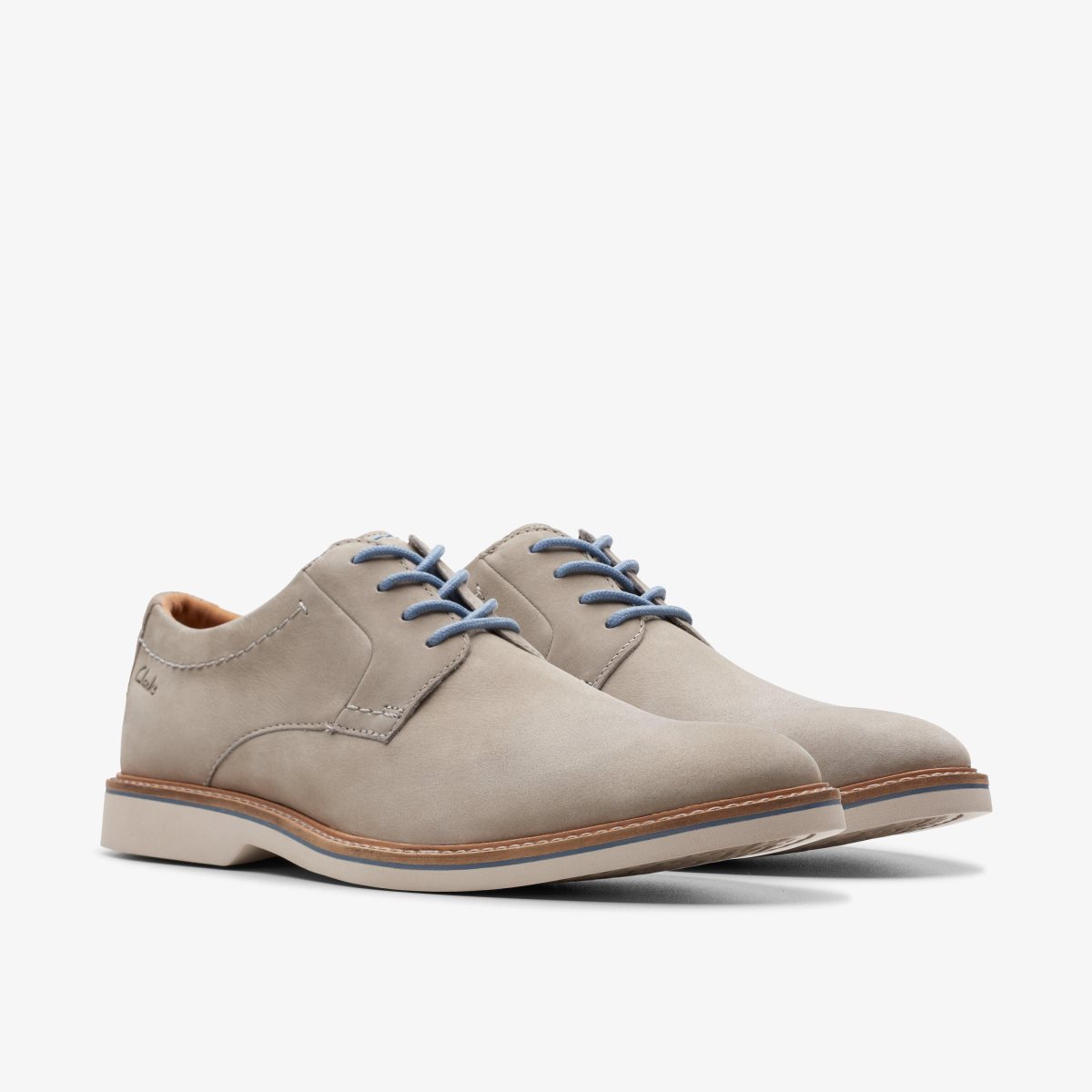 Clarks Atticus LT Lace Grey Nubuck Pæne Sko Herre Grå | CSYFN-9630