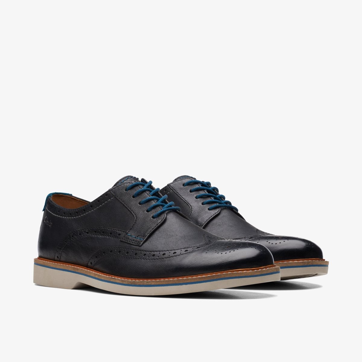 Clarks Atticus LT Limit Black Leather Pæne Sko Herre Sort | IBXLO-4213