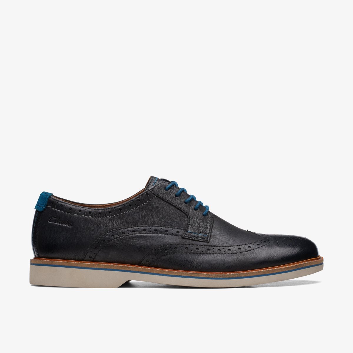 Clarks Atticus LT Limit Black Leather Pæne Sko Herre Sort | IBXLO-4213