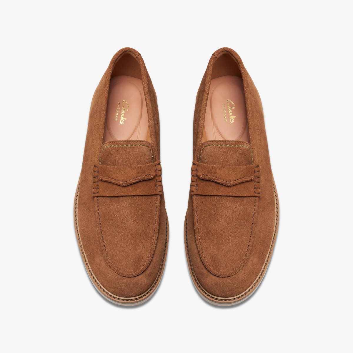 Clarks Atticus LT Slip Cola Suede Pæne Sko Herre Cola | ZJBEA-4738