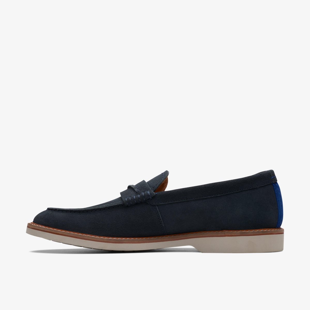 Clarks Atticus Slip Navy Suede Pæne Sko Herre Mørkeblå | CFOWK-0134