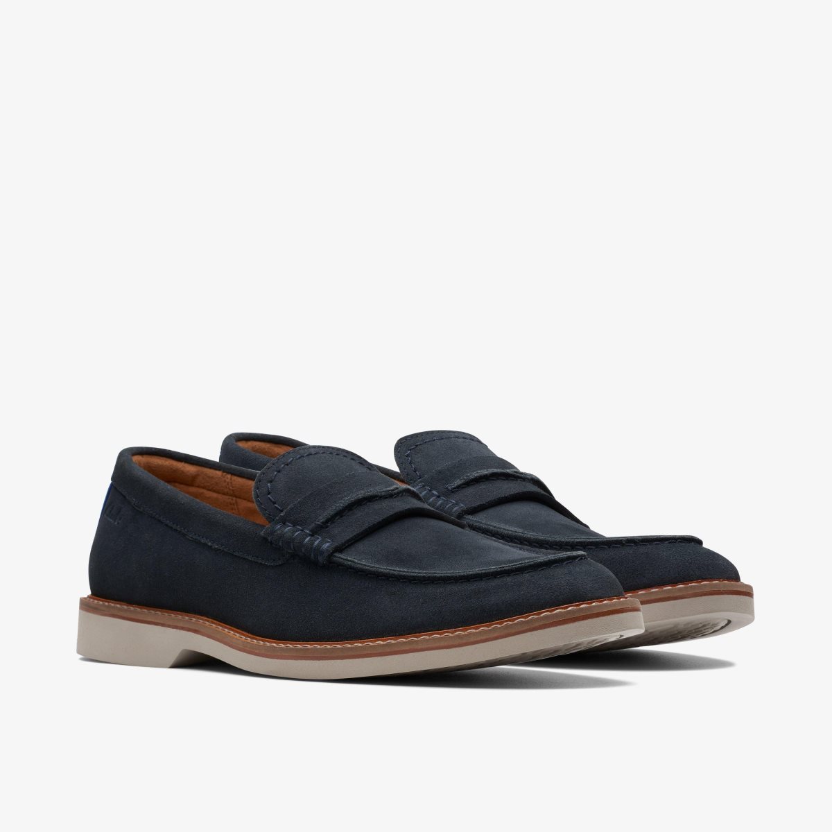 Clarks Atticus Slip Navy Suede Pæne Sko Herre Mørkeblå | CFOWK-0134