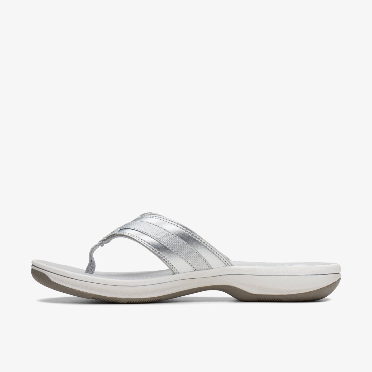 Clarks BREEZE SEA Silver Synthetic Sandaler Dame Sølv | UTQWL-3182