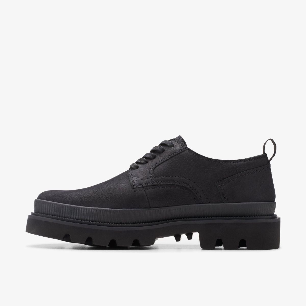 Clarks Badell Lace Black Nubuck Pæne Sko Herre Sort | LFWIA-0319