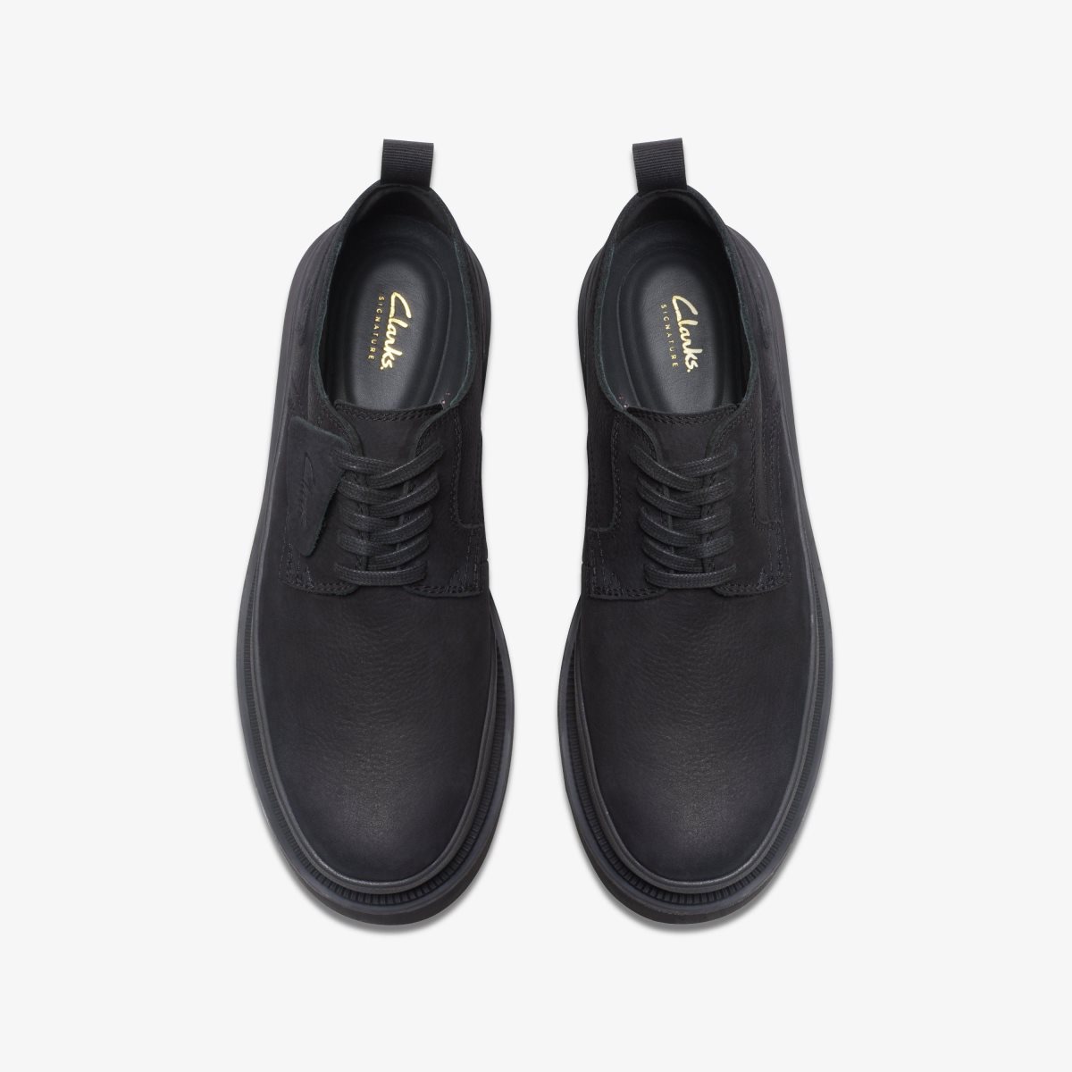 Clarks Badell Lace Black Nubuck Pæne Sko Herre Sort | LFWIA-0319