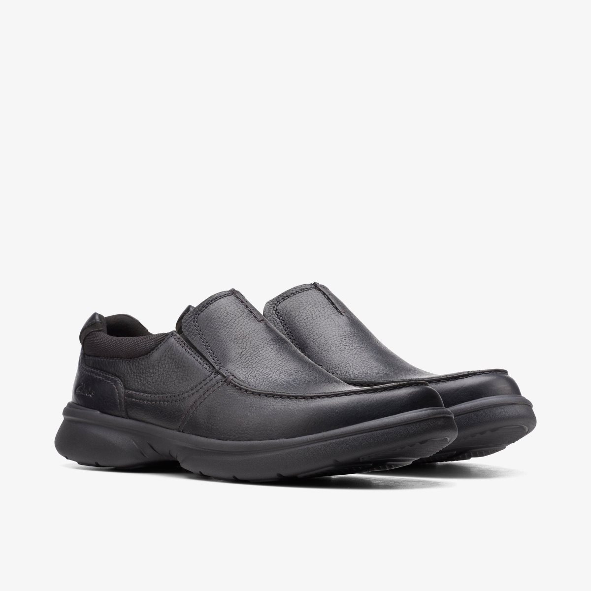 Clarks Bradley Free Black Tumbled Leather Pæne Sko Herre Sort | ECOPD-6578