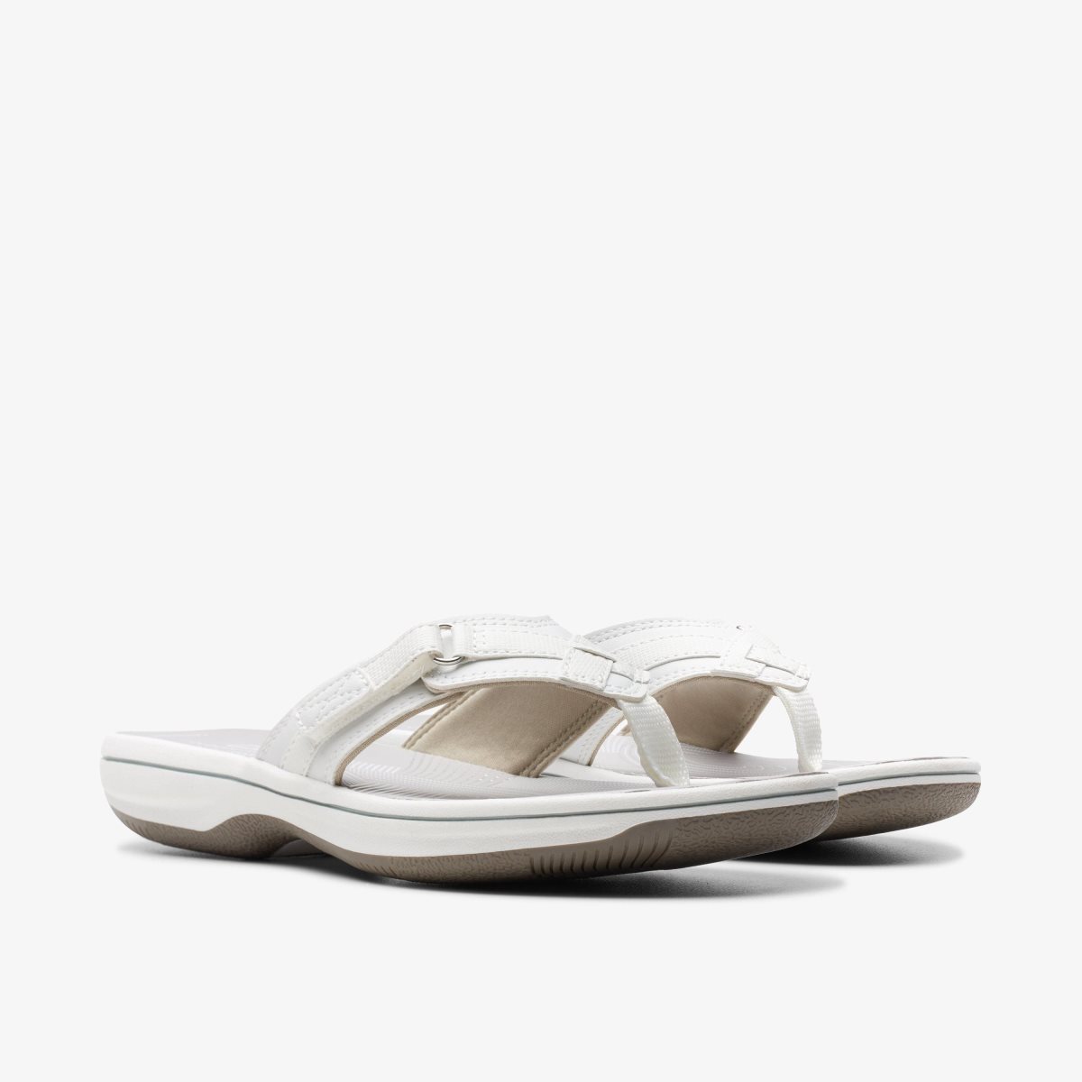 Clarks Breeze Sea White Synthetic Sandaler Dame Hvide | NMVHW-9576